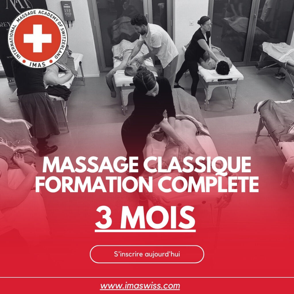 LE COURS COMPLET DE MASSAGE CLASSIQUE 3 MOIS