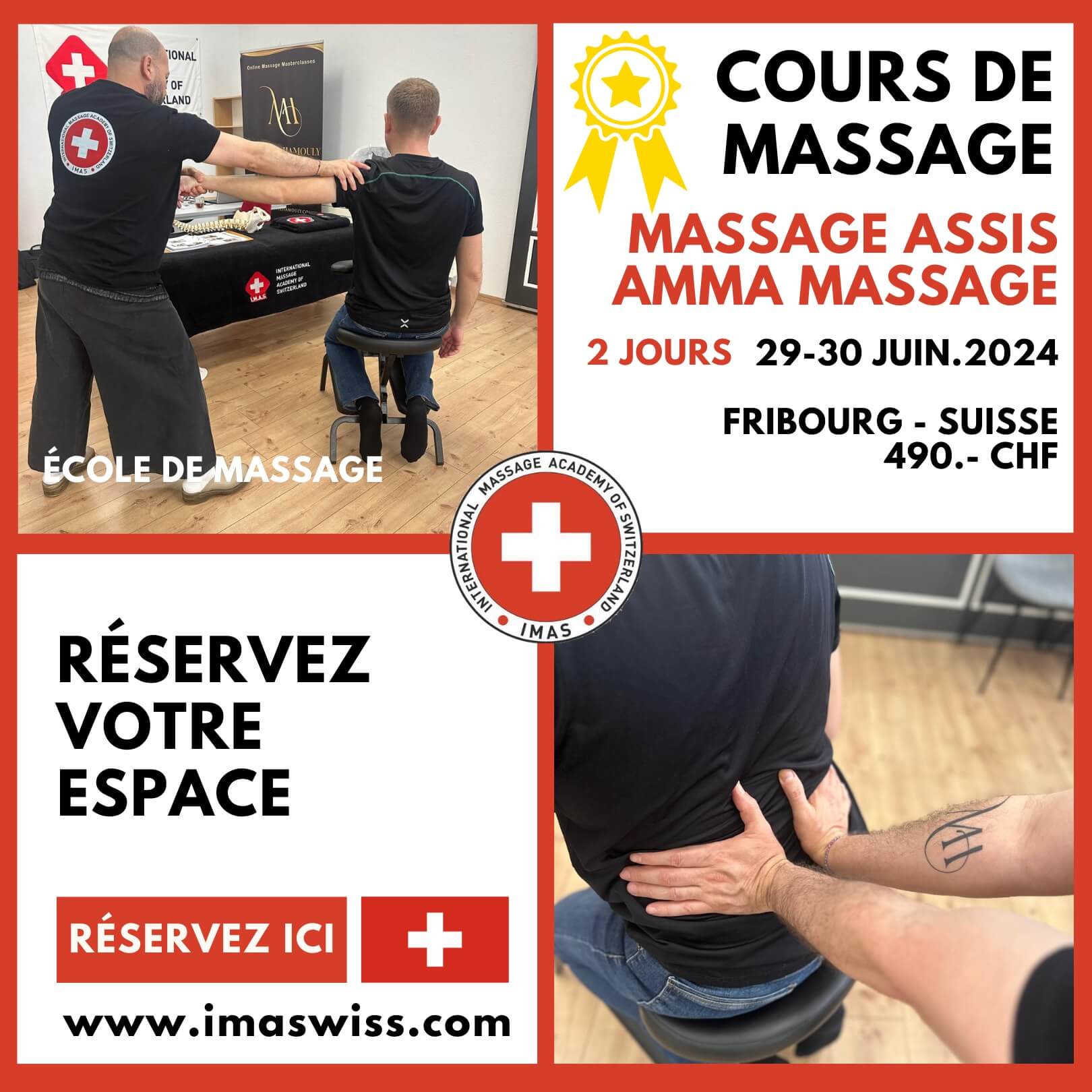 école de massage - Amma massage course Fribourg suisse