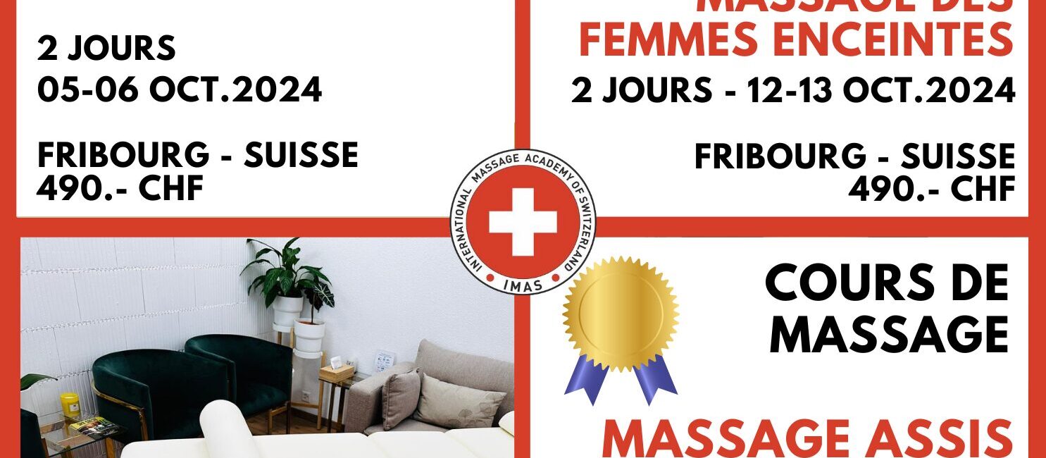 école de massage - cours de massage Octobre 2024- Fribourg suisse