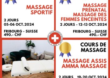 école de massage - cours de massage Octobre 2024- Fribourg suisse